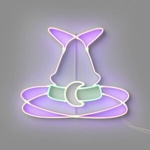 NIB. HYDE & EEK! Witch Hat Neon Sign